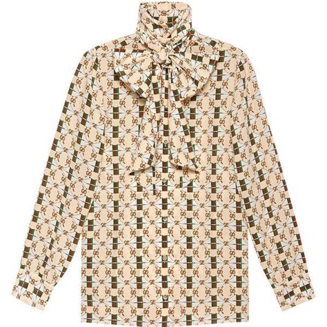 gucci silk shirt with web kisses print|gucci t shirts for women.